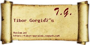Tibor Gorgiás névjegykártya
